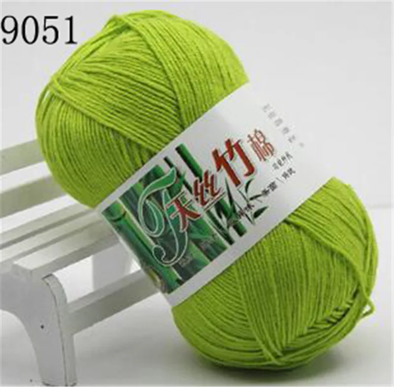 a9051 1pc=50g Natural Bamboo Cotton Yarn Soft crochet yarn sale Crochet for knitting Wool Children Hand Knitting DIY Thread C2MX0012 - Цвет: a9051