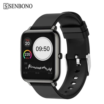 

SENBONO 2020 new Smart Watch Men women Full Touch Blood pressure Heart Rate Weather forecast Sport Clock for Android IOS pk P8