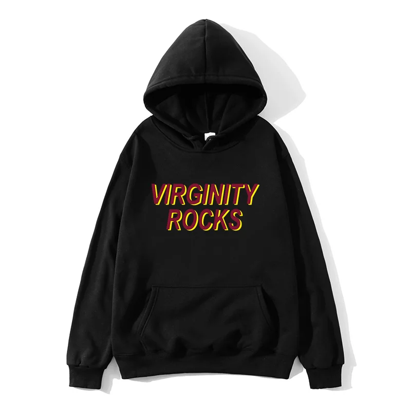 New Hot Sale virginity rocks Men's Hoodie Funny Streetwear Men/women Autumn Winter Casual Hoodies Sweatshirts Pullovers Tops