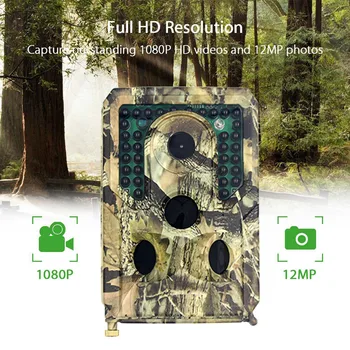 

PR-400 Hunting Camera 12MP Photo Trap Night Vision Trail Camera 1080P Scout Wild Hunter Camera night vision surveillance 2019