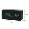LED Wooden Alarm Clock Watch Table Voice Control Digital Wood Clock Electronic Desktop Clocks Table Decor USB/AAA Powered ► Photo 1/4