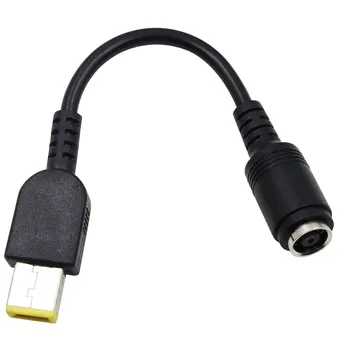 

50pcs 7.9mm Round Jack to Square End Adapter for Lenovo Power Cord Conversion Cable