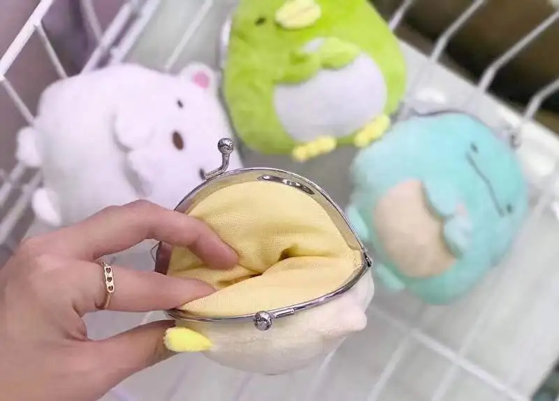 Плюшевые кулон аниме Sumikko Gurashi мини плюша Портмоне sumikkogurashi карт ic сумка для подарки для девочек Бесплатная доставка