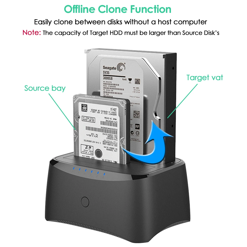 usb 2.5, docking station para sata hdd,