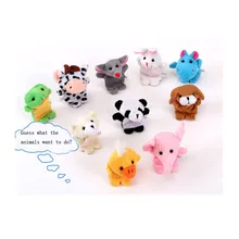 Милый подарок 10 шт. животные пальчиковые игрушки из плюша ребенок Раннее развитие ребенка игрушки подарки 28S7919 Прямая 9,27