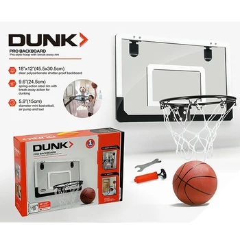 

1PC Door Hanging Basketball Board No Punching Hanging Basketball Plate Transparent Suspension Mini Backboard For Home Office