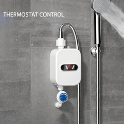 Electric Instant Water Heater Heated Shower Set Faucet Flow Heater Tankless Water Heater Faucet 3500W 3 Seconds Instant Heating