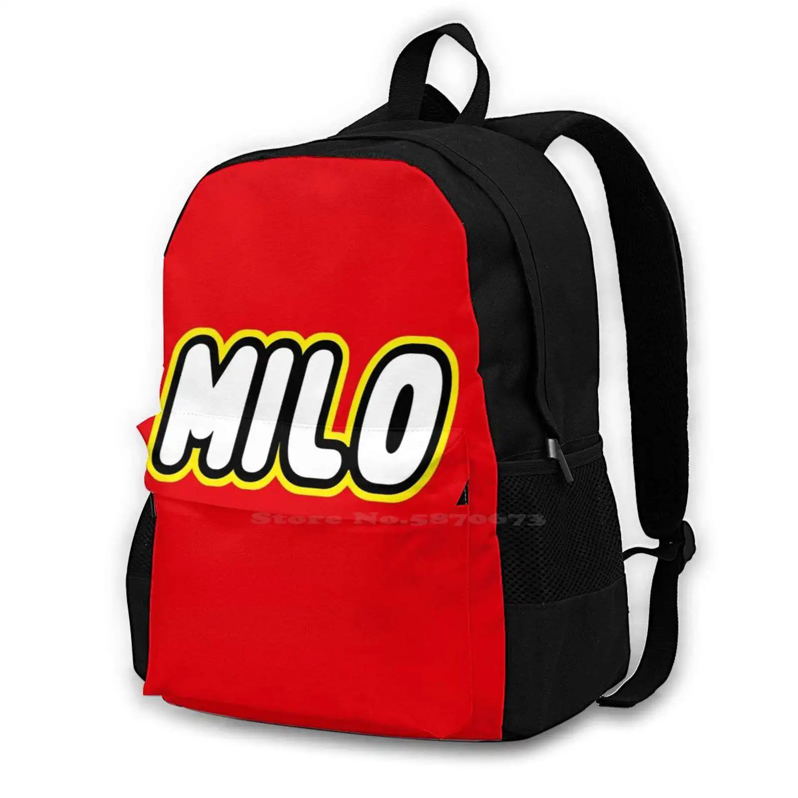 

Дорожный рюкзак с блоками Milo, школьный ранец для ноутбука, с именем мило, для детей на день рождения