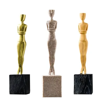 

Nordic Gold People Figurine Model Creative Resin Figure Crafts Desk Ornament Office Table Decor Home Decoration Accessories