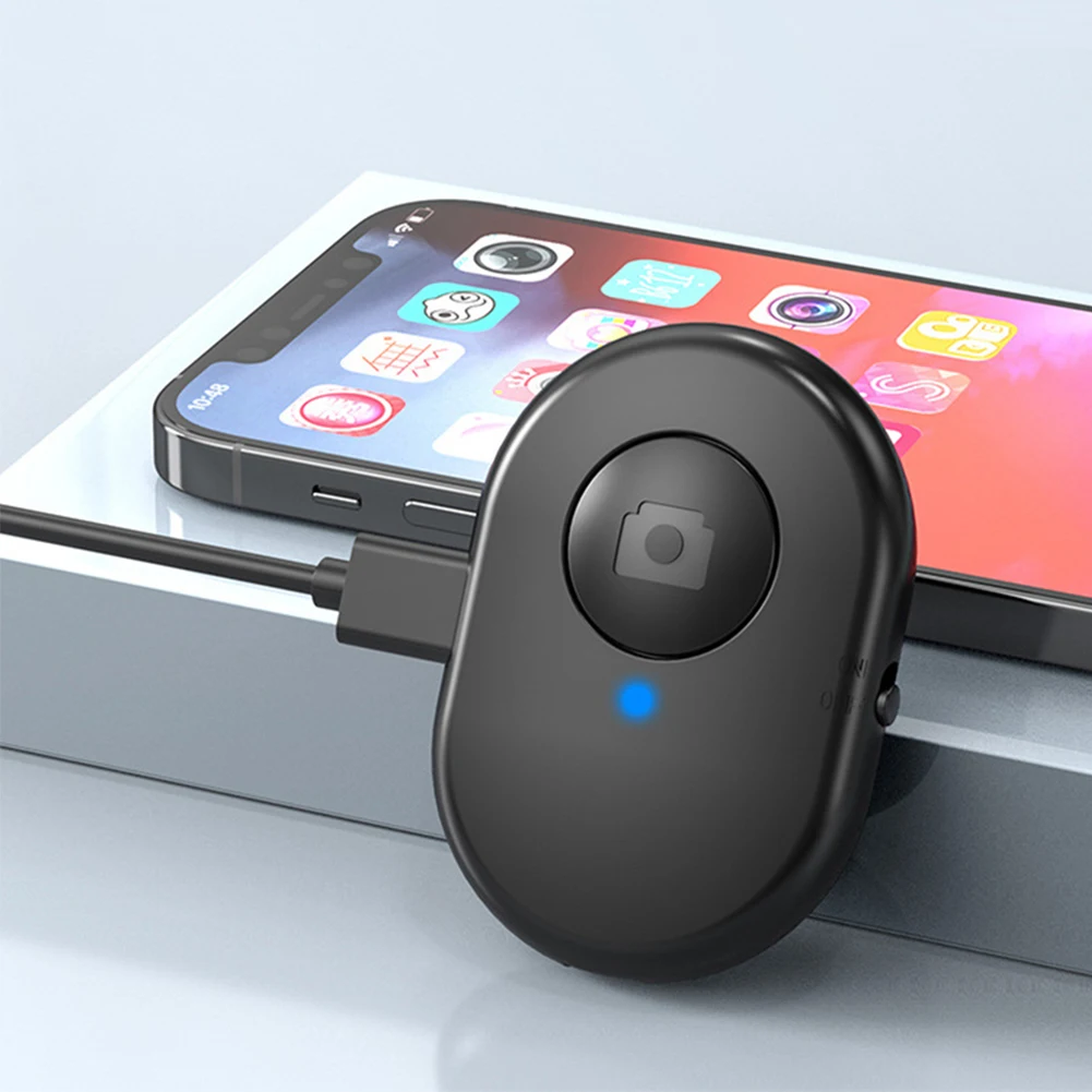 Rechargeable Bluetooth-Compatible Self-timer Selfie Stick Shutter Release Wireless Remote Controller Button IOS Android camera remote shutter button camera remote shutter release