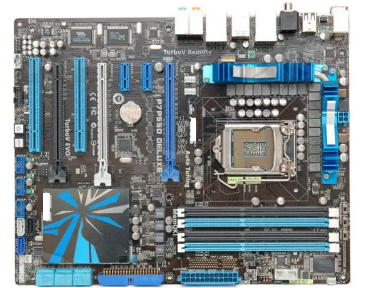 Оригинальная материнская плата P7P55D Deluxe DDR3 LGA 1156 USB2.0 для ЦП i5 I7 16 Гб P55 десктопная |