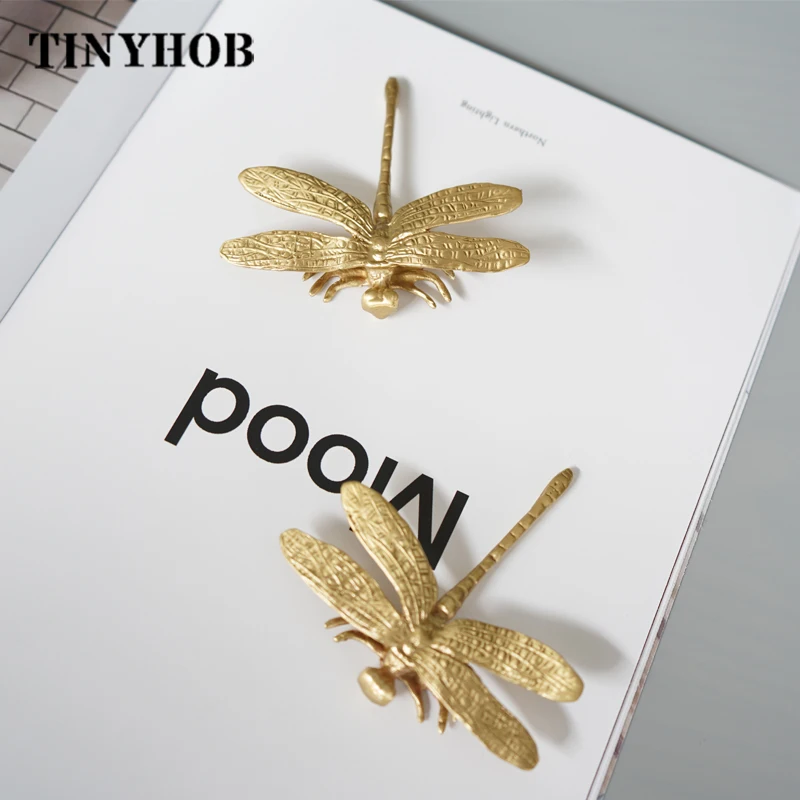 В форме стрекозы/латунные ручки для шкафа|Ручки шкафа| |