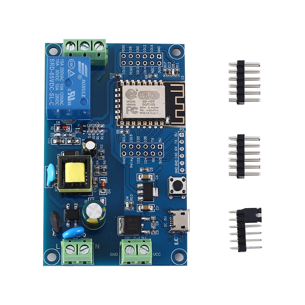 AC 220 В DC 12 В wifi реле ESP-12F пульт дистанционного управления Умный дом ESP8266 релейный модуль
