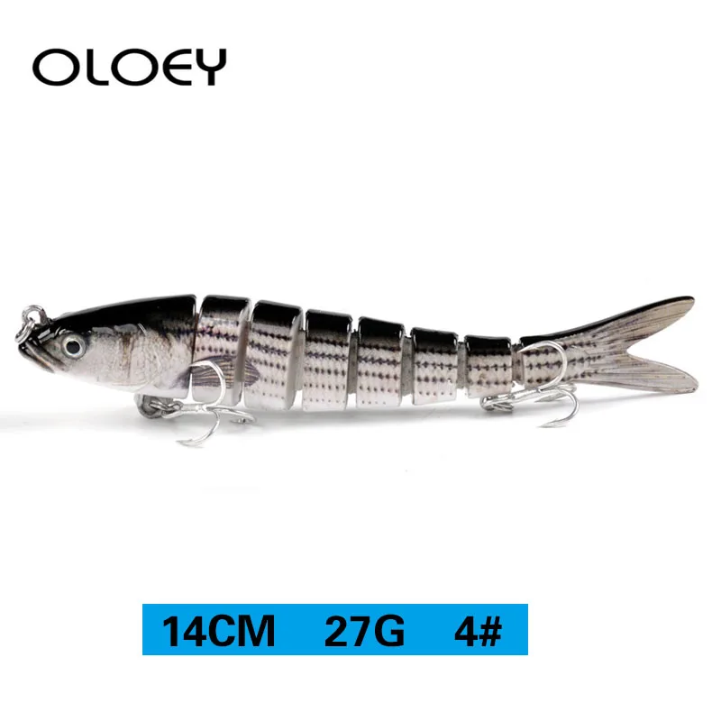 

OLOEY 14cm 27g Fishing Lures Sinking Wobblers Jointed Crankbait Swimbait 8 Segment Hard Artificial Bait For Fishing Tackle Lure