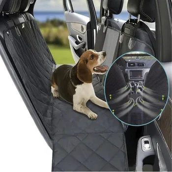 

Dog Car Seat Cover View Mesh Waterproof Pet Carrier Car Rear Back Seat Mat Hammock Cushion Protector With Zipper And Pockets