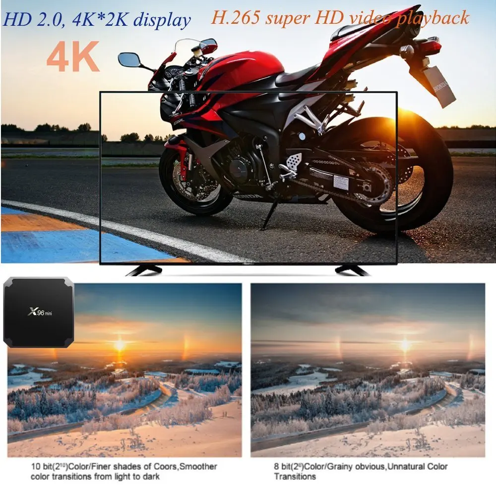 X96 Мини Android 7,1 Smart tv BOX Amlogic S905W четырехъядерный телеприставка X96 мини 1G 8G 2G16G 2,4 GHz WiFi 4K ip tv домашний медиаплеер
