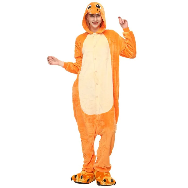 

Kigurumis Adult Onesies Homewear Cartoon Fiery Dragon Onesie Pajame Women Nightie Sleepwear Jumpsuit For Sleep Fancy Onepiece