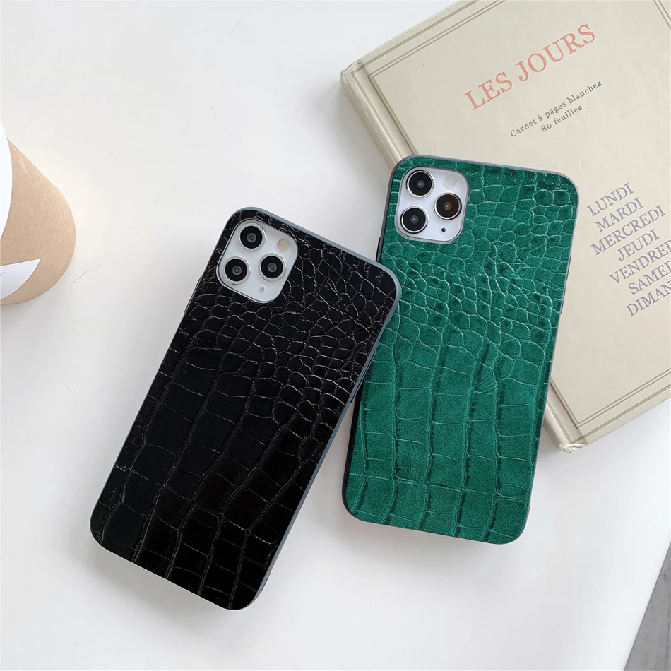 Retro Vintage Họa Tiết Cá Sấu Họa Tiết Da PU Ốp Lưng Điện Thoại Xiaomi Cc9 9 T 10X A3 Redmi Note 7A 8 9C 10 Pro Ốp Lưng xiaomi leather case design