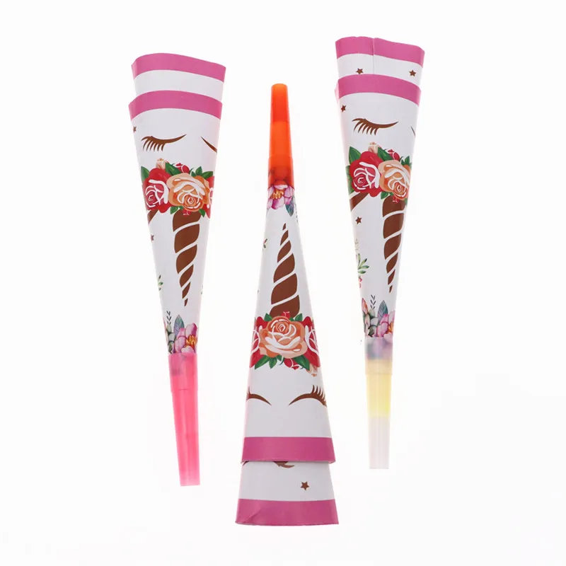 Horns-6pcs 1 шт. 1,8*1,08 м цветок Единорог одноразовая скатерть для дня рождения для детей Единорог день рождения пластиковая Скатерть украшения - Цвет: Horns-6pcs