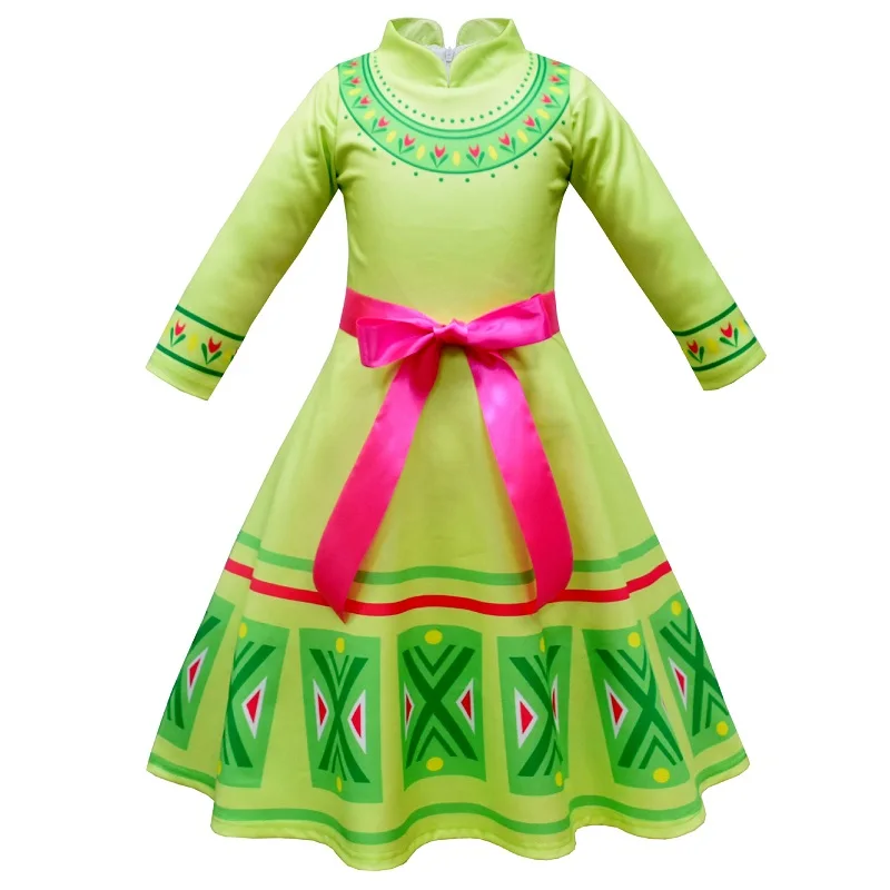 Костюм с платьем Эльзы и Анны вечерние маскарадные платья принцессы для девочек возрастом от 4 до 11 лет, с бантом, с цветочным рисунком, милые нарядные подарки на день рождения