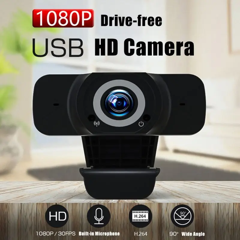 

1080P Webcam Mini Computer Pc WebCamera USB Camera Video Recording for Live Broadcast Video Conference Work