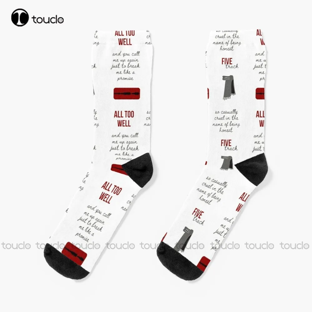 All Too Well Sticker Pack - Taylor Red Socks Navy Baseball Socks Christmas Gift Unisex Adult Teen Youth Custom Women Men | Женская