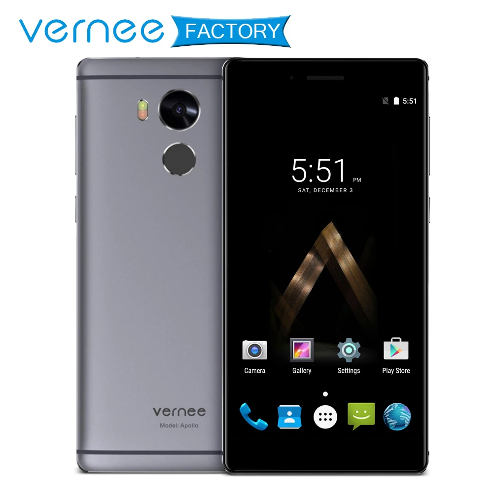 Смартфон vernee Apollo 4G Core Deca 5 дюймов 2560*1440 пикселей 4 Гб оперативной памяти + 64 ГБ rom 8MP
