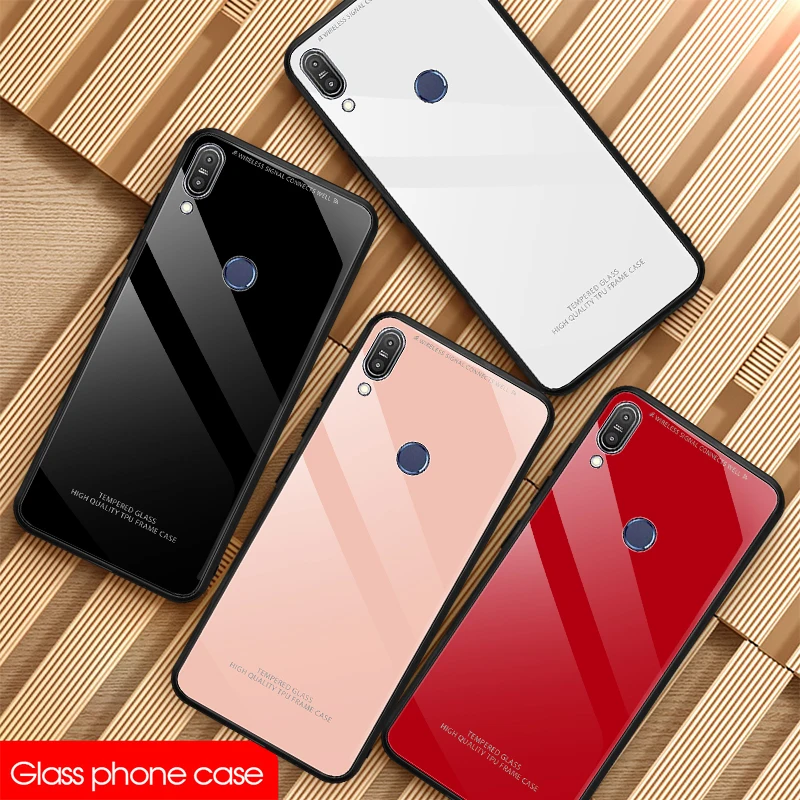 

Tempered Glass Case For Asus Zenfone Max Pro (M2) ZB631KL ZB633KL Simple Business Phone Shell Fundas For Asus ZB 631KL 633KL