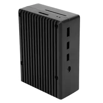 

Enclosure Box Aluminum Alloy Case Motherboard Parts Project Box Black Case for Raspberry Pi4