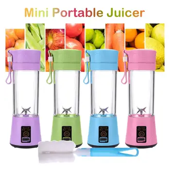 

380ml Portable USB Electric Fruit Juicer Handheld Smoothie Maker Blender Rechargeable Mini Portable Juice Cup Water
