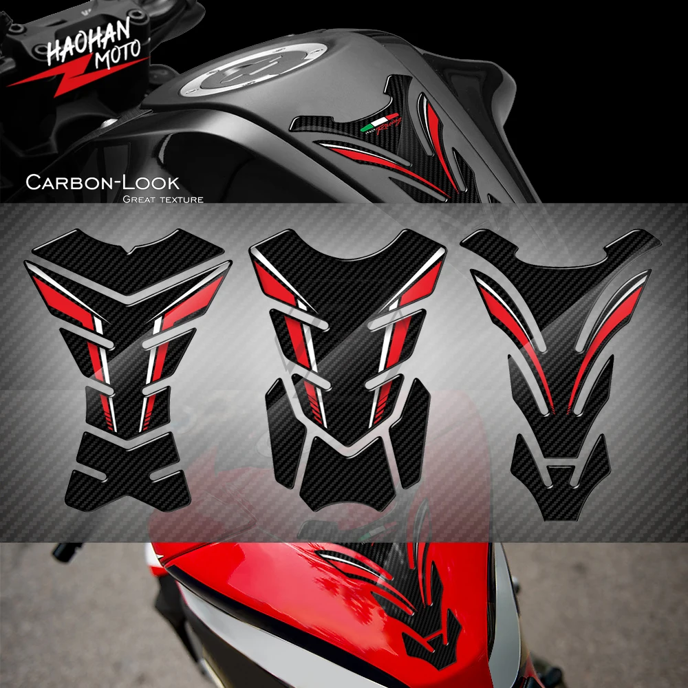 For Yamaha FJR 1300 FJR1300 A/AS/ABS 3D Carbon-look Motorcycle Tank Pad Protector Sticker