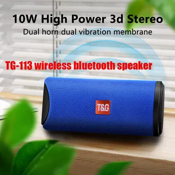 

TG113 Portable Bluetooth Wireless Speaker Waterproof Stereo Column Outdoor Speaker FM Broadcast MP3 Bass Waterproof Card Speaker