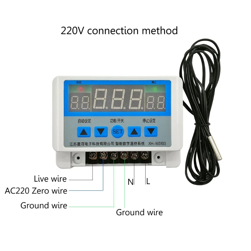 XH-W3103 AC 220V Max 6600W цифровой термостат 30A регулятор температуры переключатель
