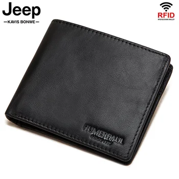 

Cowhide Genuine Leather Mens Wallet Crazy Horse Male Money Bags Small Coin Purses Portomonee PORTFOLIO Card Holder Cuzdan Perse