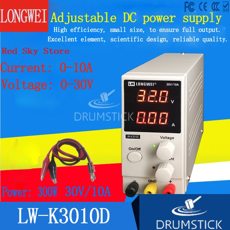 LW-3010D 30V 10A ミニ調節可能なデジタル DC 電源研究所スイッチング電源 110V 220 220V EU/ AU/米国のプラグイン  AliExpress