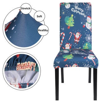 

1/2/4/6Pcs Christmas Chair Cover Spandex Stretch Elastic Slipcover Chair Covers For Kitchen Dining Wedding Banquet Hotel Hot
