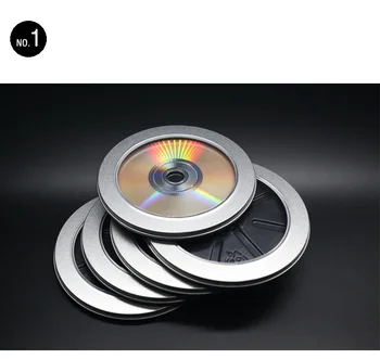 

Dia128X11mm Silver Round Tin Box Metal Storage Box For CD Or DVD With Window