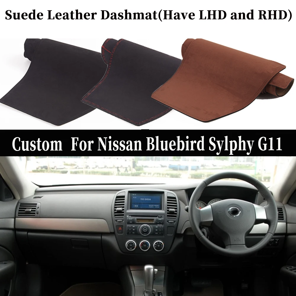 

Accessories Car-styling Suede Leather Dashmat Dashboard Cover Dash Mat Carpet For Nissan Sylphy sedan g11 2005 2006 2007 2012