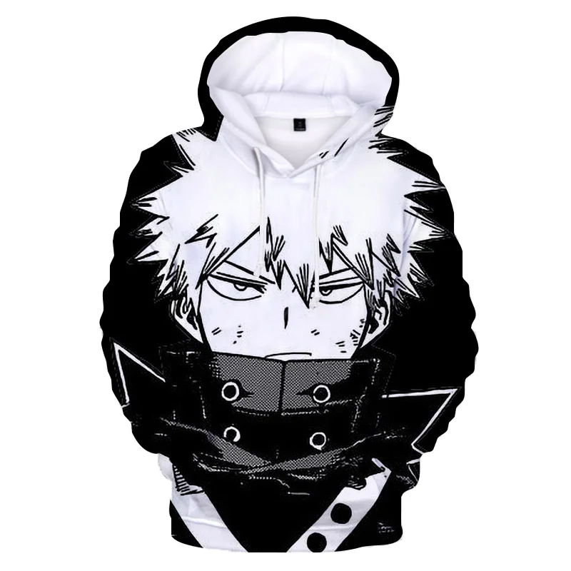 Boku No Hero Academy Bakugou толстовки с капюшоном для женщин и мужчин хип хоп с капюшоном Deku химико Тога 3D толстовки Harajuku пары одежда - Цвет: 5