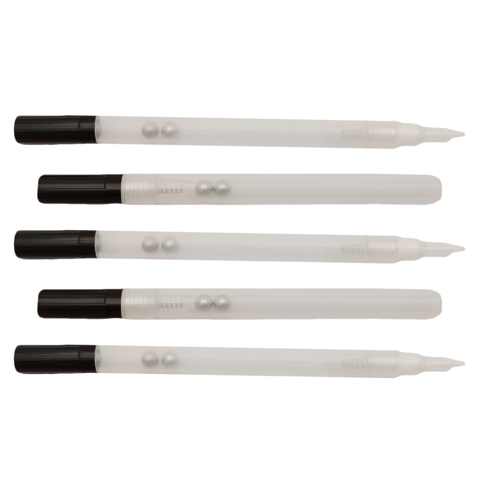 Paint Pen 5x Transparent Fillable Empty Paint Pen Shell Ink Refill Blank Tube 0.7mm Marker for Drawing Painting Marking Writing Art Supply