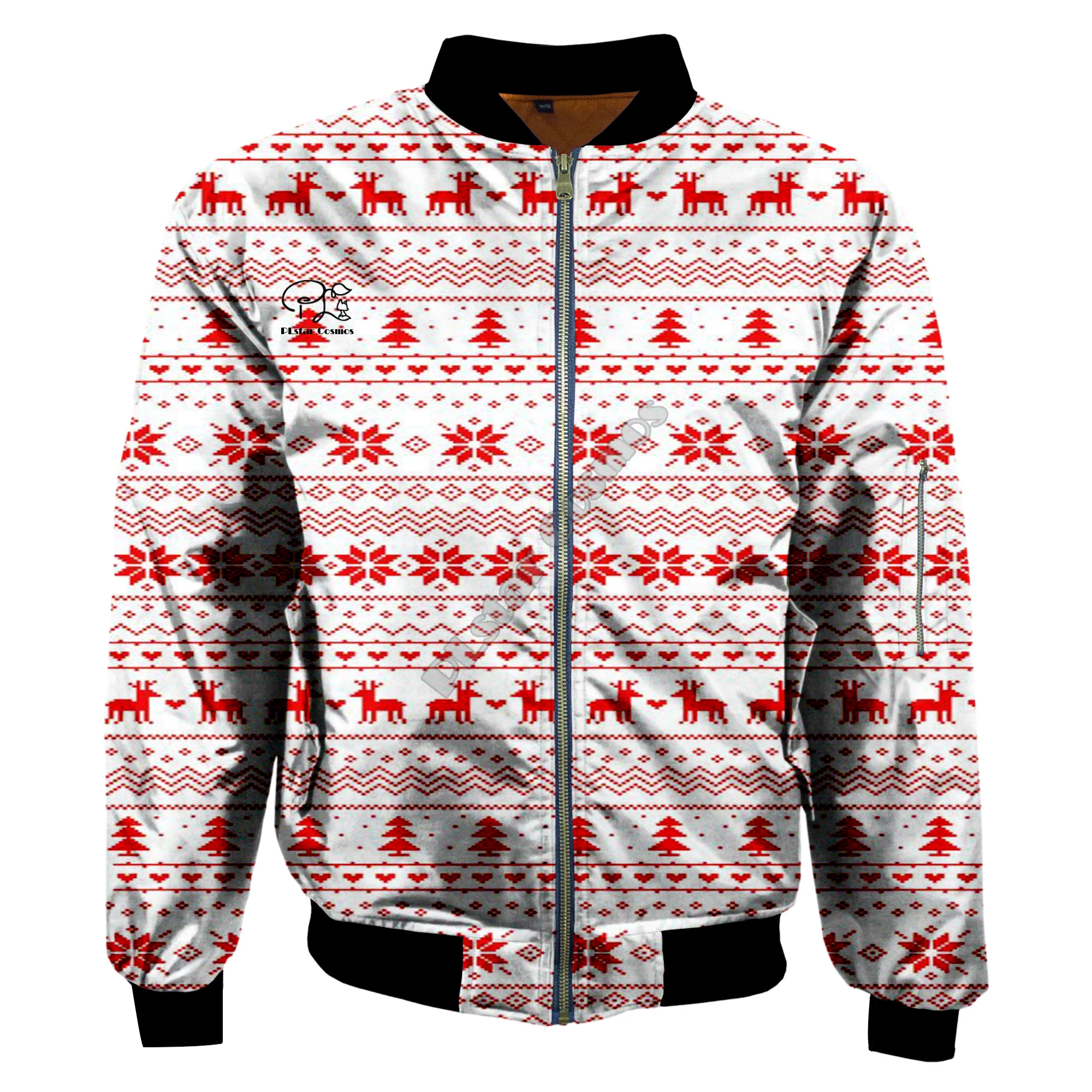 

PLstar Cosmos NewFashion Casual 3Dprint Men/Women Christmas Funny Xmas Santa Claus Unisex Zipper/Bomber Jackets/Hoodies/Hoodie 6