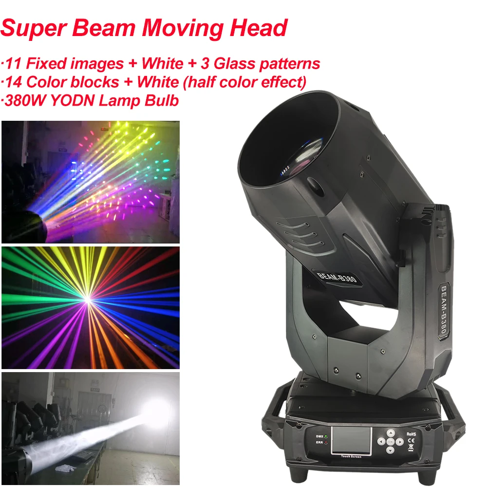 Professioal Stage Lighting 380W Super Beam Zoom Moving Head Light Spot Beam Disco DJ Light DMX512 Party Light For Big Music Show