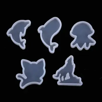 

Resin Silicone Molds Pendant Making DIY Crystal Epoxy Mold Small Dinosaur Dolphin Silicone Mold