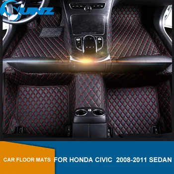

Car Floor Mats For HONDA CIVIC 2008 2009 2010 2011 Sedan Custom Auto Foot Pads Waterproof Carpet Automobile Carpet Cover SUNZ
