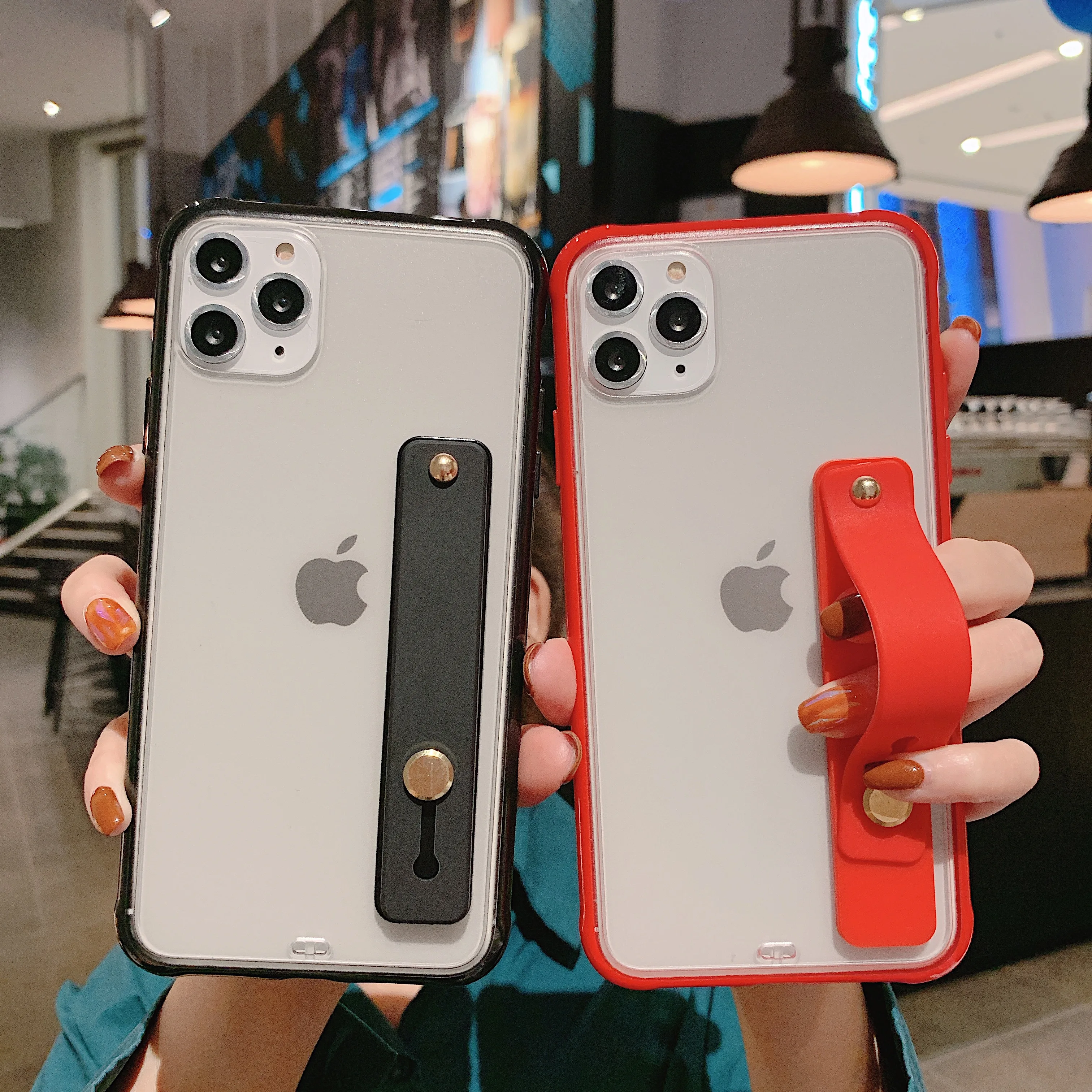 Мягкий силиконовый бампер матовый чехол с кольцом на палец для iPhone X XR XS 11 Pro Max 6 6s 7 8 Plus прозрачный держатель подставка чехол для телефона