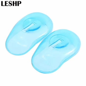 

2PCS Salon Hair Dye Clear Blue Silicone Ear Cover Shield Barber Shop Anti Staining Earmuffs Protect Ears From The Dye