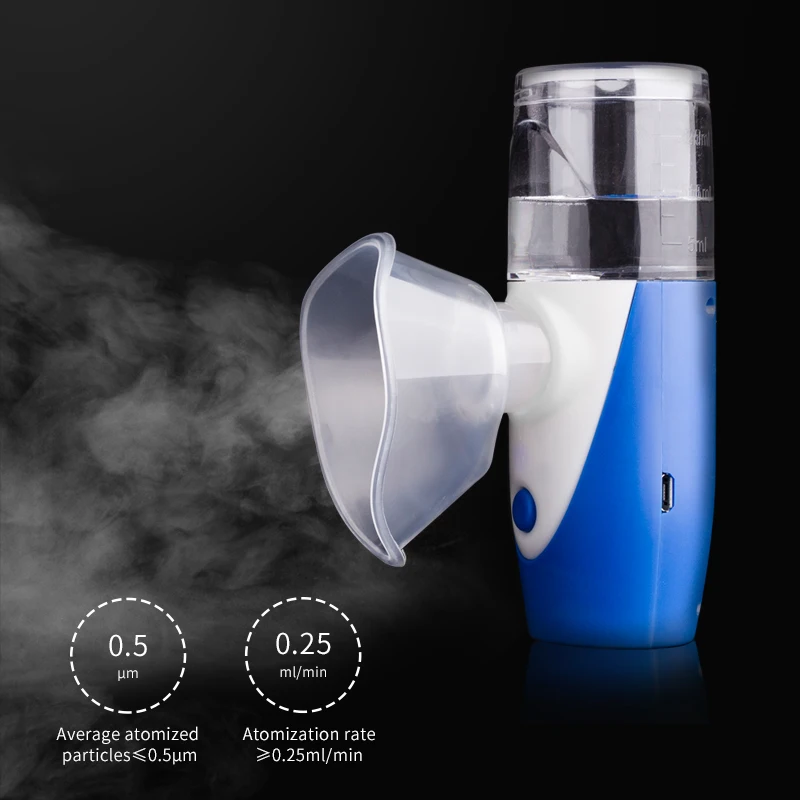

Mini Portable Ultrasonic Nebulizer Handheld Inhaler Respirator Humidifier Kit Health Care Children Home Inhaler Machine Atomizer