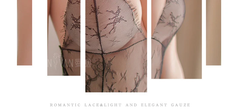 Onesie Sexy Deep V Neck Lace Bodysuit Women Temptation Perspective Sleeveless Summer Bodysuits Backless Leotard Bodies One Piece