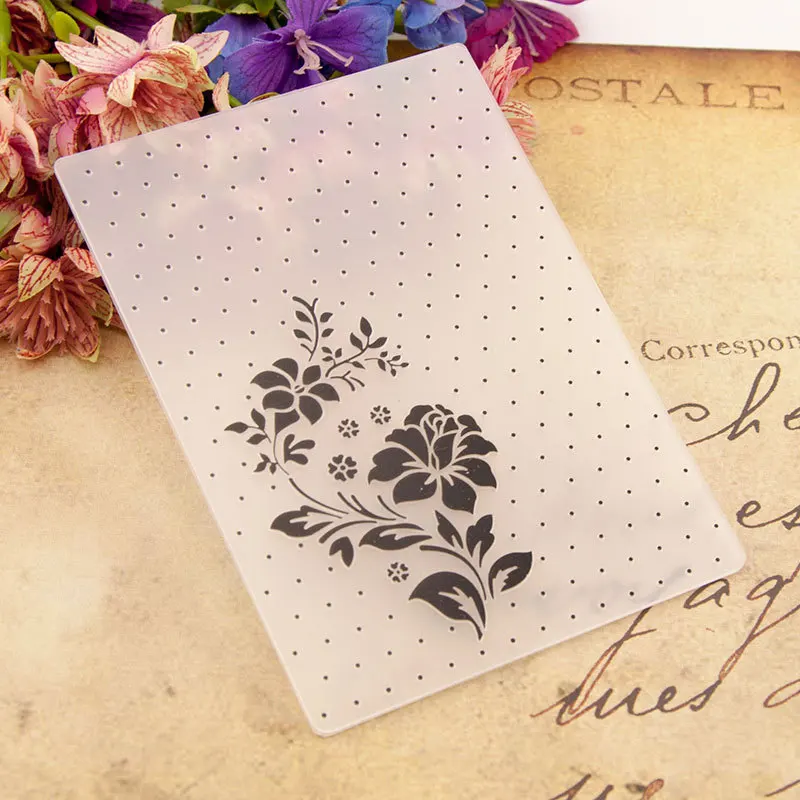 

Flower Background Plastic Embossing Folders for DIY Scrapbooking Paper Craft/Card Making Decoration Supplies EM163