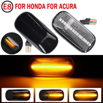 

2Pcs Dynamic LED Side Marker Lights 12V Flowing Turn Signal Light Side Repeater Lamp Blinker for Honda Civic Accord Integra